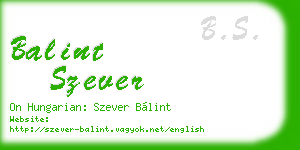 balint szever business card